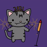 New Year Cat GIF by Tutimon