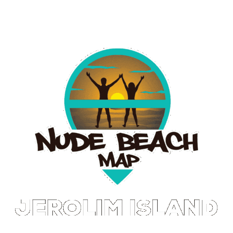 Jerolim Sticker by nudebeachmap