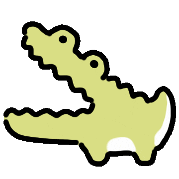 Crocodile Alligator Sticker by kupaberu