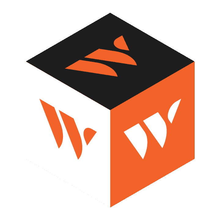W Cube Sticker by Woodlea