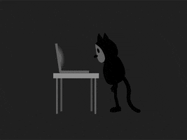 christinazemelka cat loop computer surreal GIF