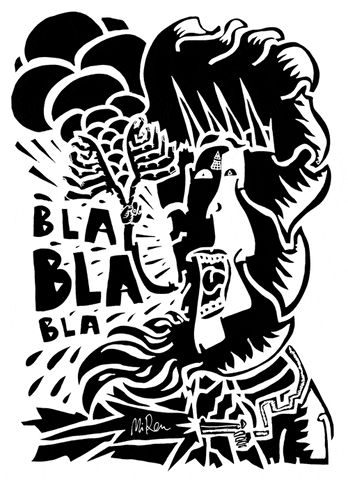 black and white art GIF by Miron