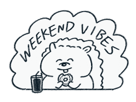 Weekend Hedgehog Sticker