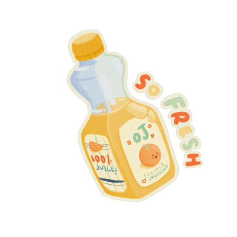 Orange Juice Summer Sticker
