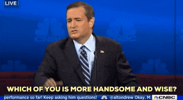 Which Of You Is More Handsome And Wise Ted Cruz GIF