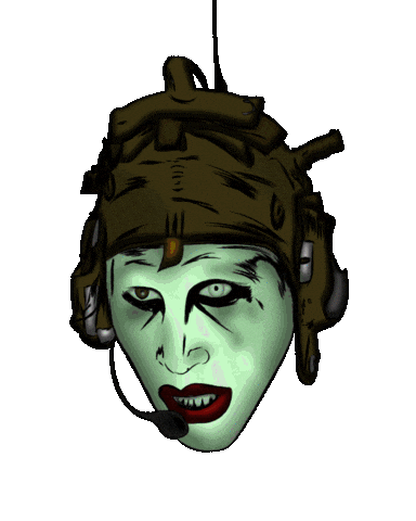 Marilyn Manson Sticker by Blvvsh Studio