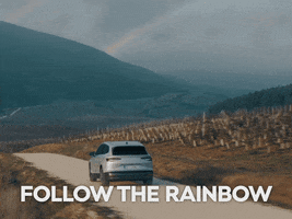 skodaglobal happy rainbow driving follow GIF