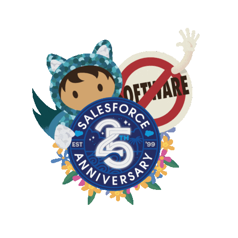 Happy 25Th Anniversary Sticker by Salesforce