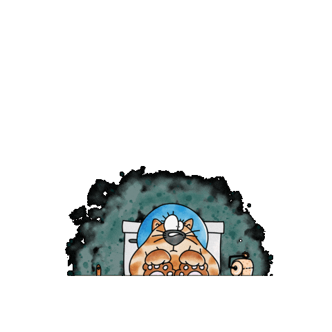 Cat Wc Sticker by Moepsel