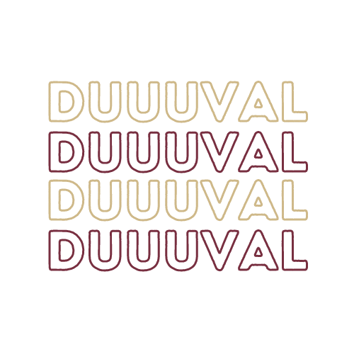 Duuuval Sticker by Jacksonville Seminole Club