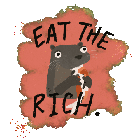 Eat The Rich Capitalism Sticker by Theweirdandwild