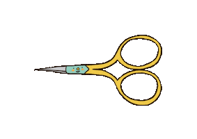 French Scissors Sticker by cypru55