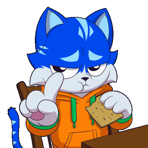 No Way Eating Sticker by Toshithecat