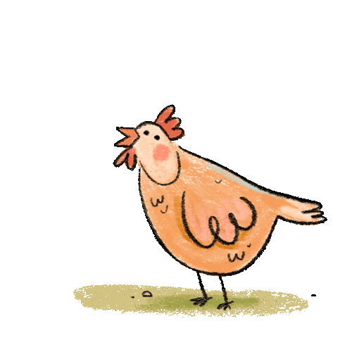 Chicken Sticker by Audreynalley