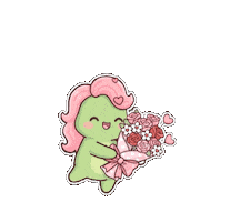 Flowers Love Sticker by KuteCosmos | Home of Fruffy and 12 Kute Signs