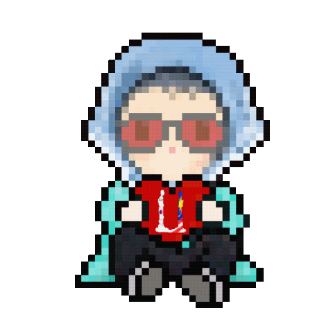 I Love U Pixel Sticker