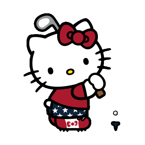 Golfing Ryder Cup Sticker by Hello Kitty