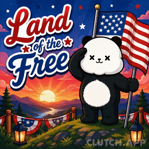 Independence Day Usa GIF by Kanpai Pandas