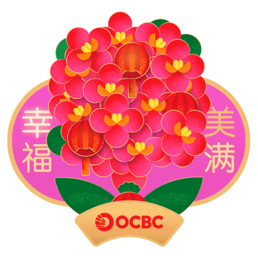 Spring Blossom Sticker by OCBC Bank