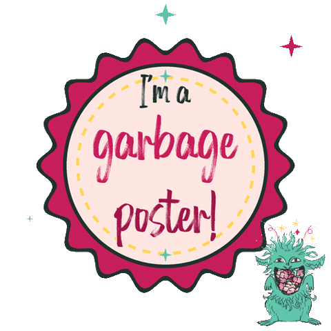 Garbage Sticker by Dirty Alchemy