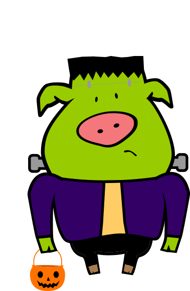 Trick Or Treat Halloween Sticker by NumberBarn