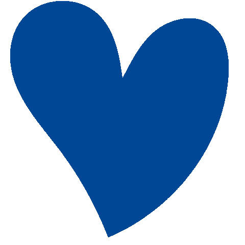 Blue Heart Sticker by Koudijs Makelaardij