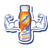 Muscle Highprotein Sticker by Ovomaltine