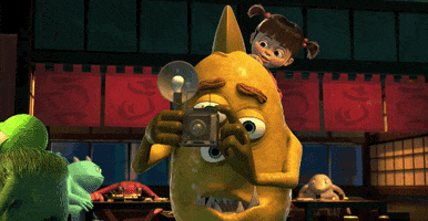 monsters inc photography GIF by Disney Pixar