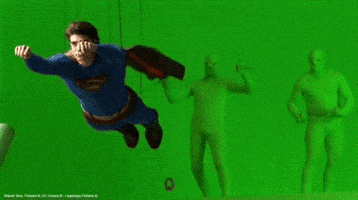 green screen superman GIF