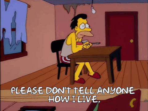 ashamed the simpsons GIF