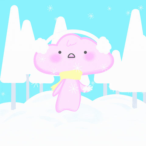 Furosshin pink snow snowing crystals GIF