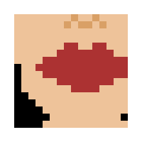 Red Lips Pixel Sticker