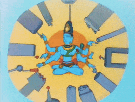 the simpsons tired working exhausted hindu GIF