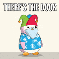 Go Away Goodbye GIF by Pudgy Penguins
