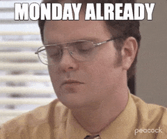 Dwight Schrute Monday GIF by The Office