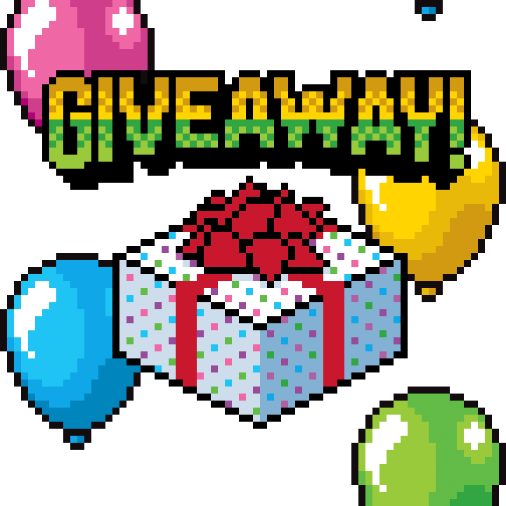 Pixel Art Giveaway Sticker