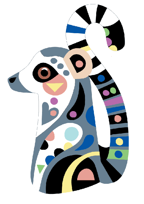 Madagascar Lemur Sticker by Erstwilder