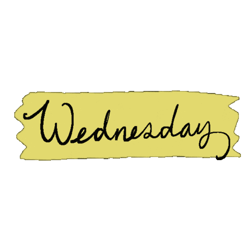 Wednesday White Text Sticker