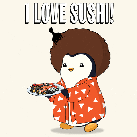 Sushi Roll Dinner GIF by Pudgy Penguins