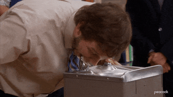Parks And Recreation Water Fountain GIF by PeacockTV