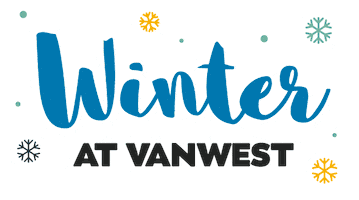 Snow Winter Sticker by vanwestcollege