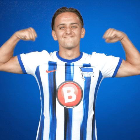Football Muscle Up GIF by Hertha BSC