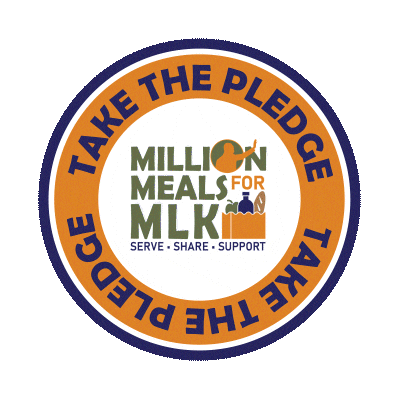 Martin Luther King Feeding Sticker by Louisiana Blue