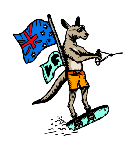 Australia Kangaroo Sticker by Liquid Force