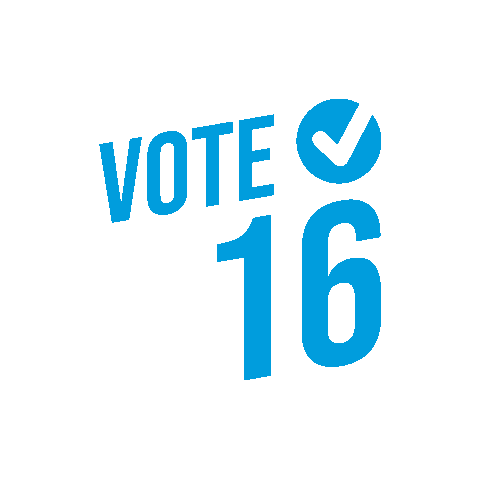 Politics Voting Sticker by Vote16