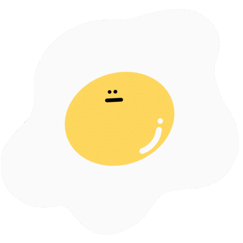 Happy Egg Yolk Sticker by てんりちゃん