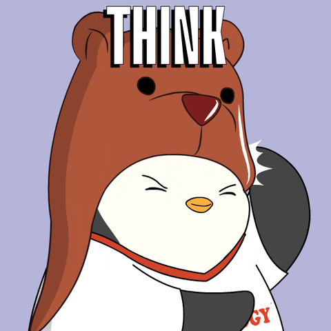 Thinking Think GIF by Pudgy Penguins