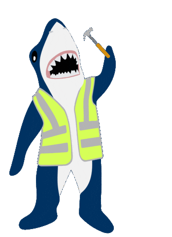 Shark Construction Sticker by Simmons University
