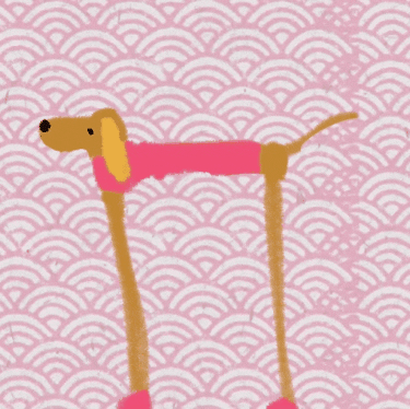 Dog Pink GIF by Kimmy Ramone