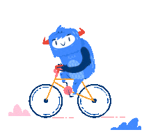 Bike Bicycle Sticker by Familiar Creatures